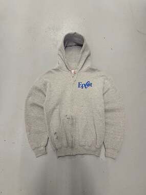 Vintage Mickey Inc. Disney EPCOT World Showcase Zip-Up Hoodie